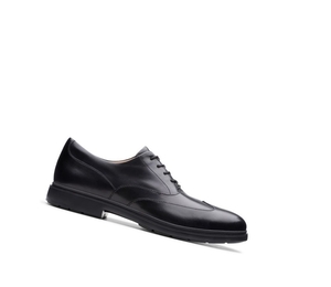 Homme Chaussures Habillées Clarks Un Tailor Wing Cuir Noir - france HIV-90030420