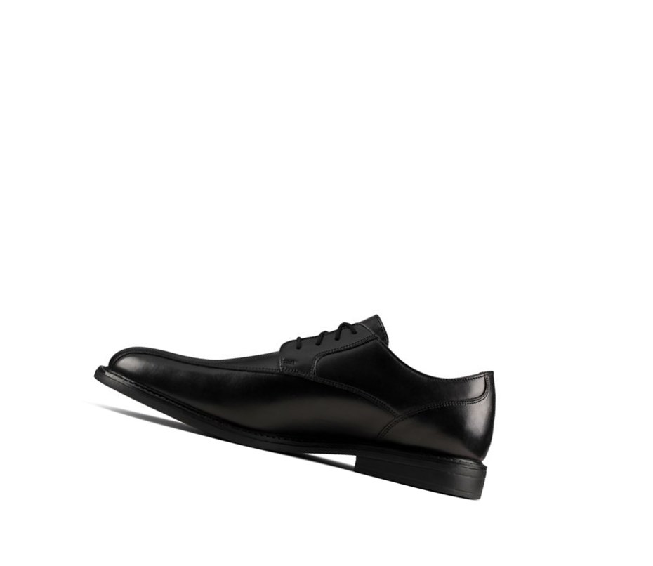 Homme Chaussures Habillées Clarks Beckfield Over Cuir Noir - france MUW-31535964