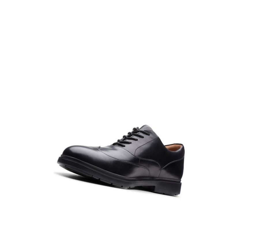 Homme Chaussures Habillées Clarks Un Tailor Wing Cuir Noir - france HIV-90030420