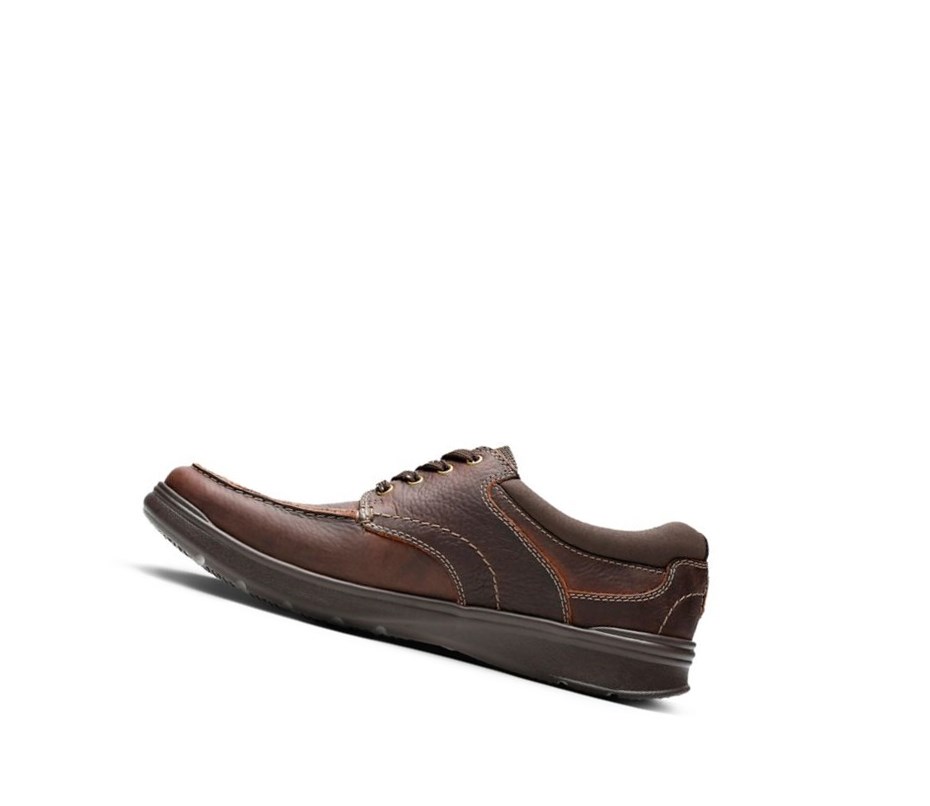 Homme Chaussures Cuir Clarks Cotrell Edge Oily Cuir Larges Fit Marron - france RTE-45590425