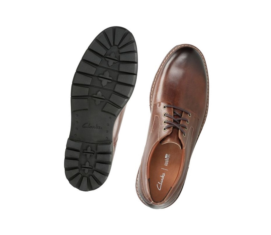 Homme Chaussures Habillées Clarks Batcombe Hall Cuir Marron Foncé - france CZA-06693770