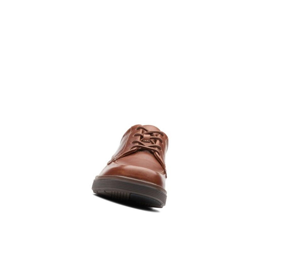 Homme Chaussures Cuir Clarks Un Abode Ease Cuir Larges Fit Marron Foncé - france BAA-93933136