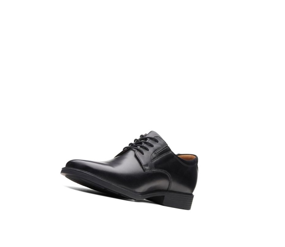 Homme Chaussures Cuir Clarks Tilden Plain Cuir Larges Fit Noir - france FUE-83375883