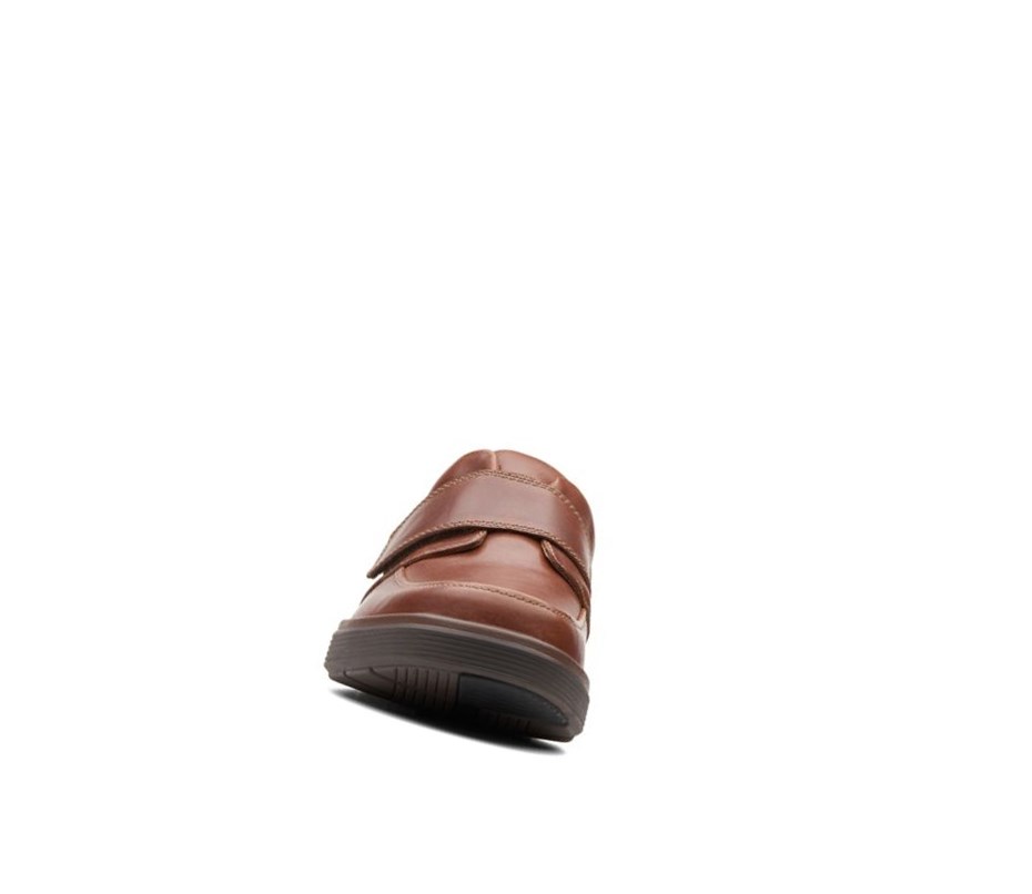 Homme Chaussures Cuir Clarks Un Abode Brides Cuir Larges Fit Marron Foncé - france IDT-40518800