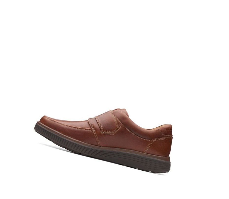 Homme Chaussures Cuir Clarks Un Abode Brides Cuir Larges Fit Marron Foncé - france IDT-40518800