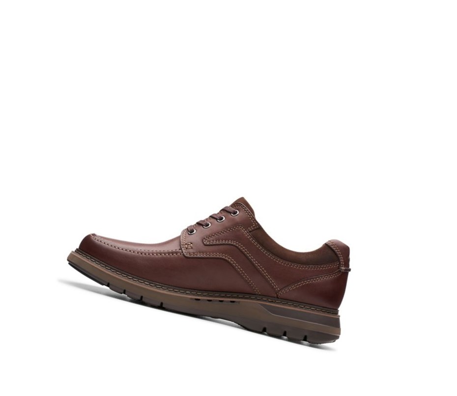 Homme Chaussures Cuir Clarks Un Ramble Dentelle Cuir Larges Fit Marron Foncé - france EYG-70272505