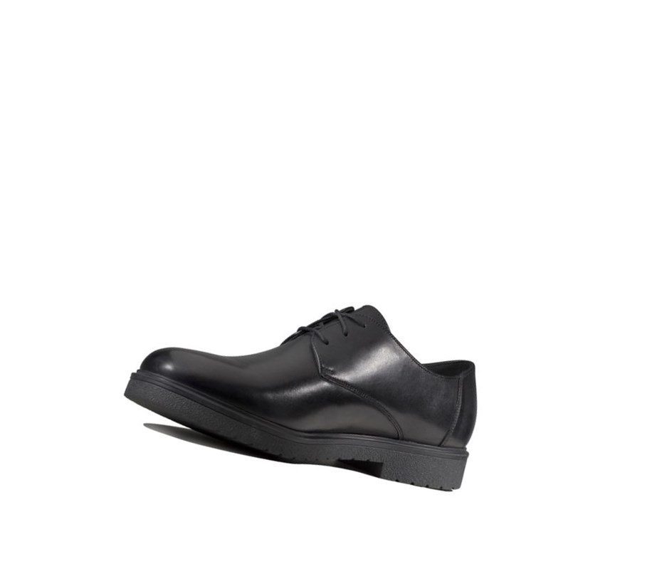 Homme Chaussures Cuir Clarks Ashcroft Plain Cuir Noir - france DRK-29206341