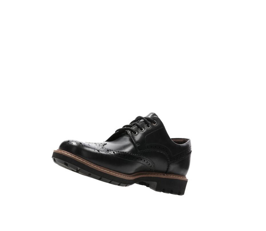 Homme Chaussures Cuir Clarks Batcombe Wing Cuir Noir - france WYF-70041860