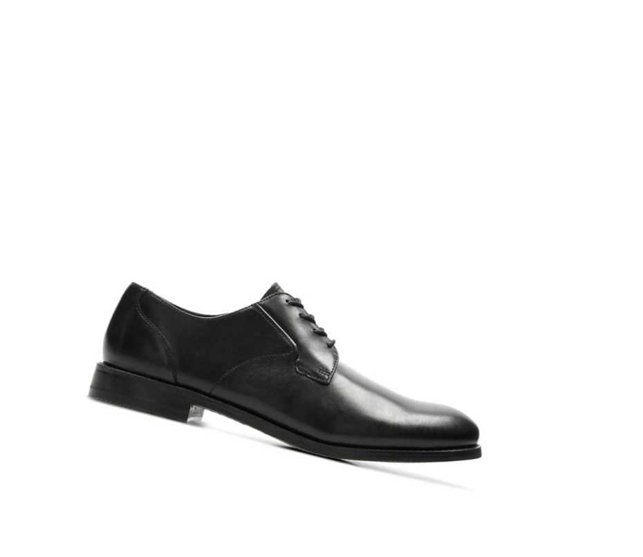 Homme Chaussures Cuir Clarks Edward Plain Cuir Noir - france OOU-70355219