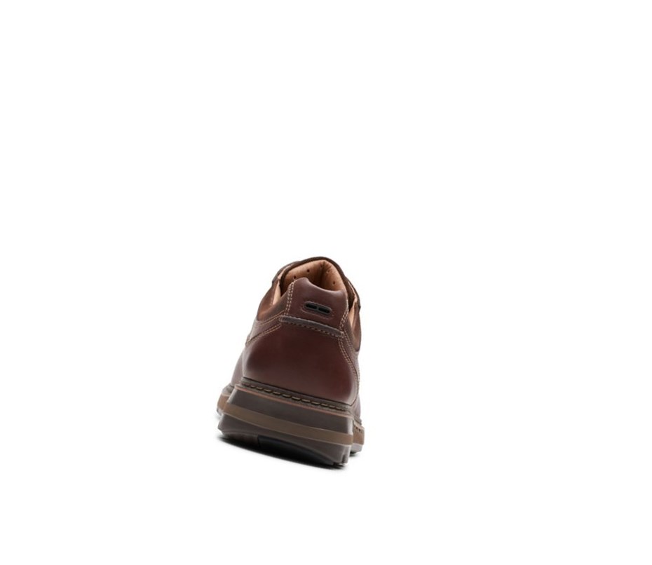 Homme Chaussures Cuir Clarks Un Ramble Dentelle Cuir Larges Fit Marron Foncé - france EYG-70272505