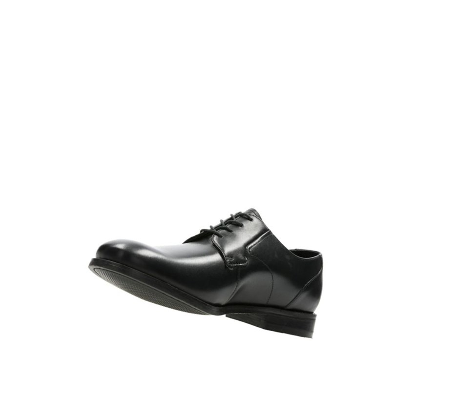 Homme Chaussures Cuir Clarks Edward Plain Cuir Noir - france OOU-70355219