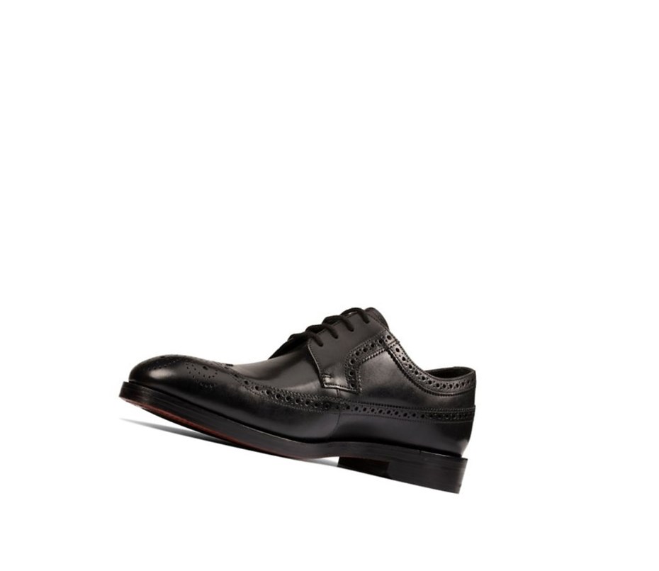 Homme Chaussures Cuir Clarks Oliver Wing Cuir Noir - france ZSG-08587577