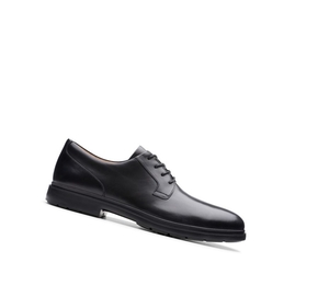 Homme Chaussures Cuir Clarks Un Tailor Tie Cuir Noir - france LXS-06325321