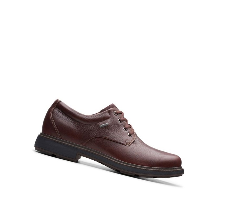 Homme Chaussures Cuir Clarks Un Tread Lo Gore-tex Cuir Marron Foncé - france SWO-98787611