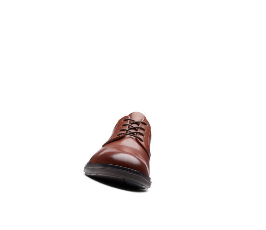 Homme Chaussures Cuir Clarks Un Tailor Tie Cuir Marron - france COU-12280608