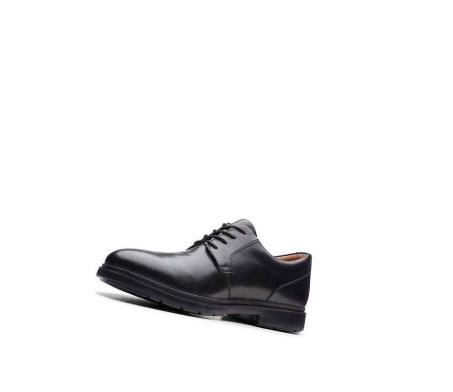 Homme Chaussures Cuir Clarks Un Tailor Tie Cuir Noir - france LXS-06325321