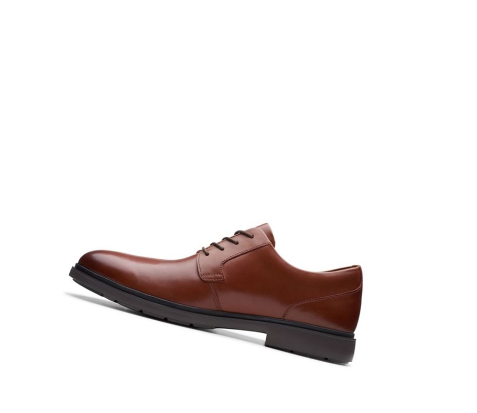 Homme Chaussures Cuir Clarks Un Tailor Tie Cuir Marron - france COU-12280608