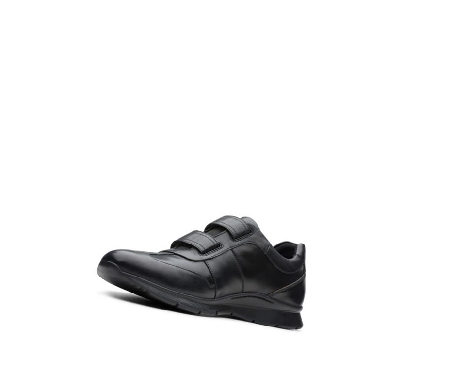 Homme Chaussures Cuir Clarks Un Tynamo Turn Cuir Noir - france CMM-08554369