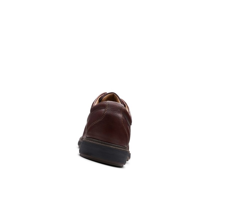 Homme Chaussures Cuir Clarks Un Tread Lo Gore-tex Cuir Marron Foncé - france SWO-98787611