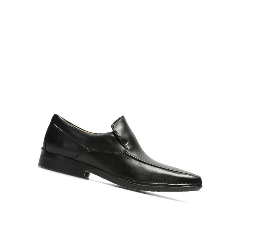 Homme Loafers Clarks Francis Flight Cuir Noir - france IDG-11404610