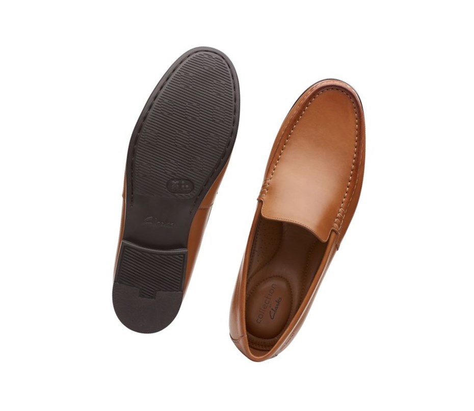 Homme Loafers Clarks Claude Plain Marron - france CJL-01237574