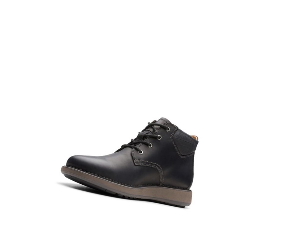 Homme Chaussures Outdoor Clarks Un Larvik Top Cuir Noir - france KPY-20139491