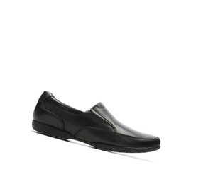 Homme Chaussures Slip On Clarks Recline Free Cuir Larges Fit Noir - france DIW-04825366