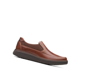 Homme Chaussures Slip On Clarks Un Abode Go Cuir Larges Fit Marron Foncé - france EFL-85520825