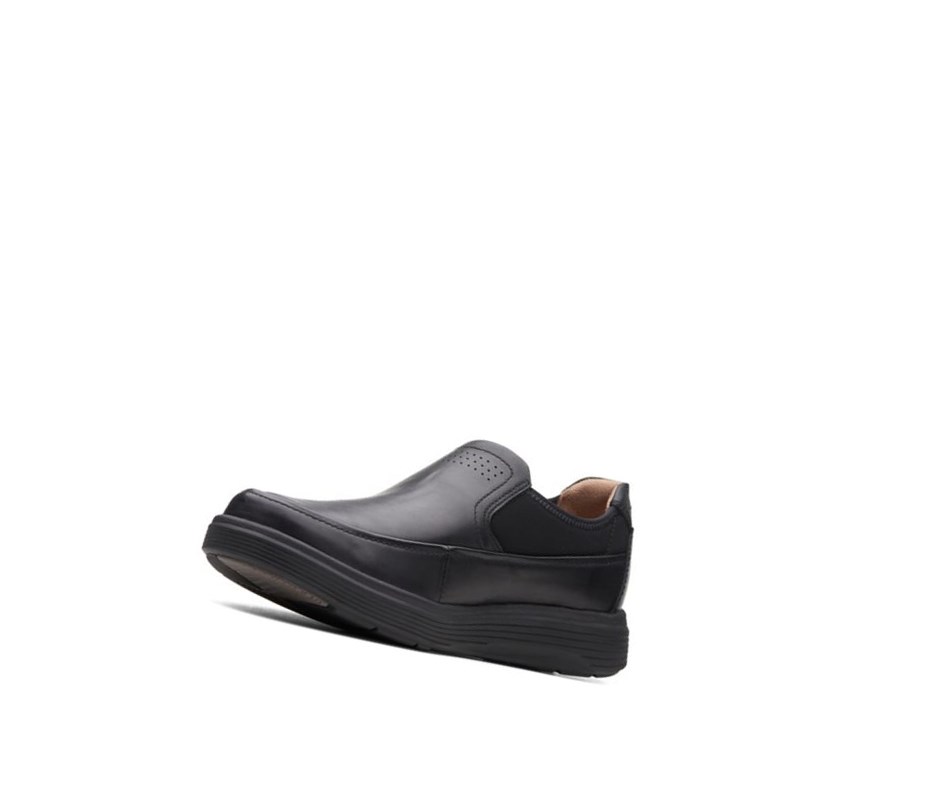 Homme Chaussures Slip On Clarks Un Abode Go Cuir Larges Fit Noir - france URX-39423192