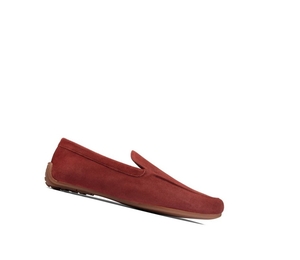 Homme Chaussures Slip On Clarks Reazor Plain Daim Rouge - france PAB-91584593