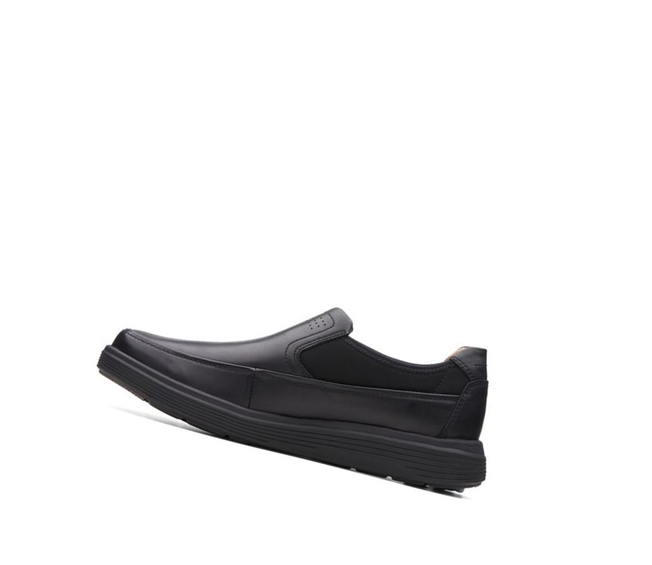 Homme Chaussures Slip On Clarks Un Abode Go Cuir Larges Fit Noir - france URX-39423192