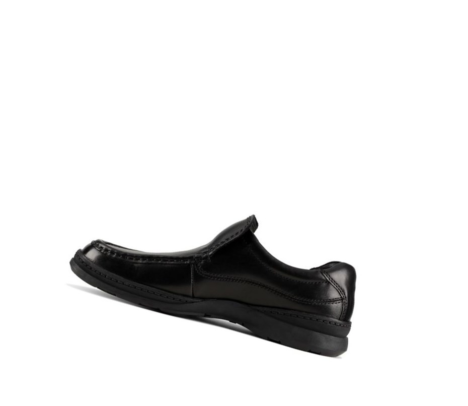 Homme Chaussures Slip On Clarks Line Free Cuir Noir - france SPB-13021536