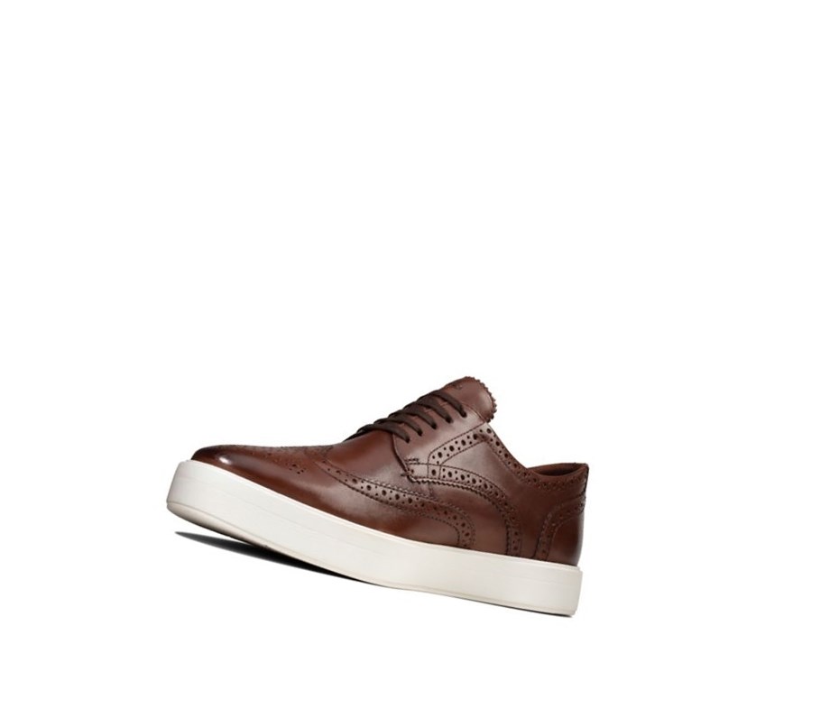 Homme Baskets Clarks Hero Limit Cuir Marron - france DTC-81646170