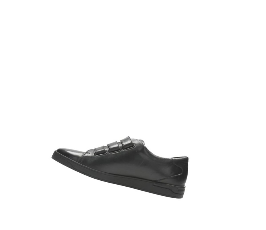 Homme Baskets Clarks Stanway Flow Cuir Noir - france XDY-70143234