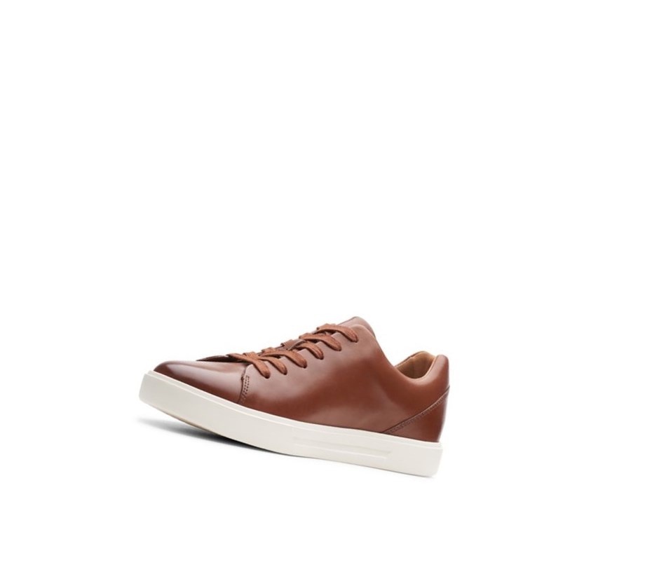 Homme Baskets Clarks Un Costa Dentelle Cuir Marron - france NYI-18052582