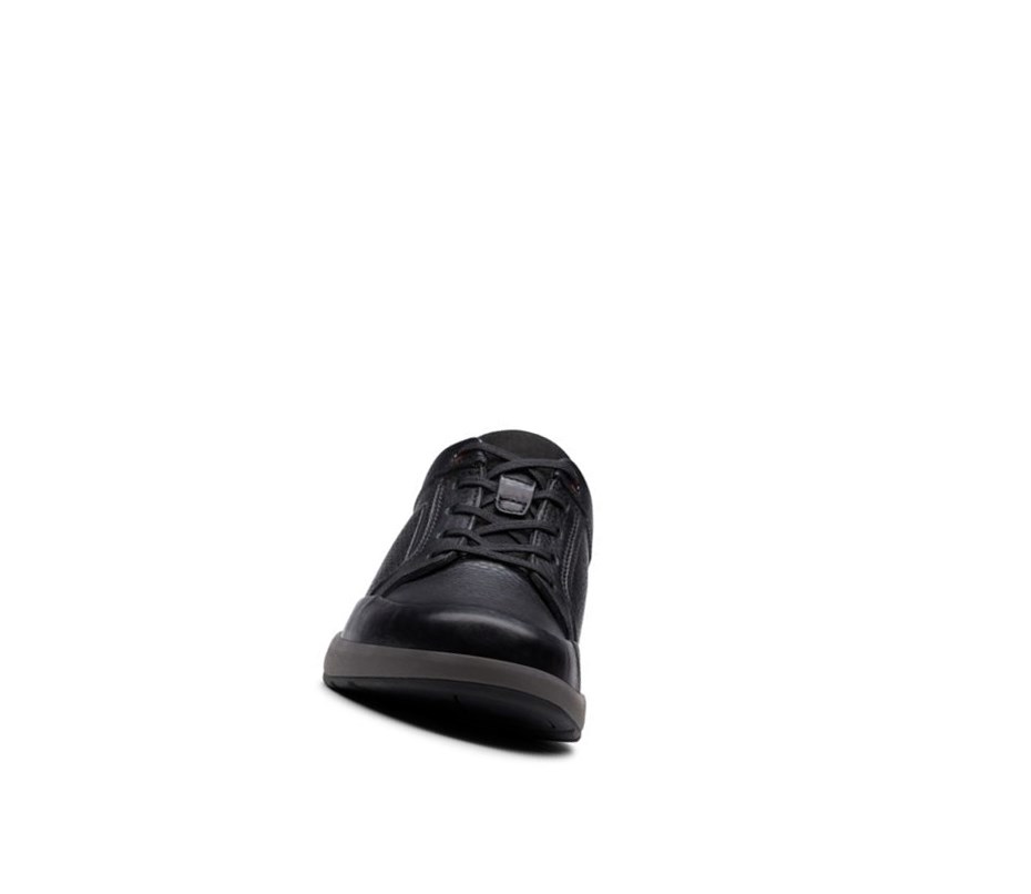 Homme Baskets Clarks Un Trail Form Cuir Noir - france OAL-97723914