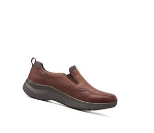 Homme Baskets Clarks Wave 2.0 Edge Oily Cuir Marron - france ADQ-60968487