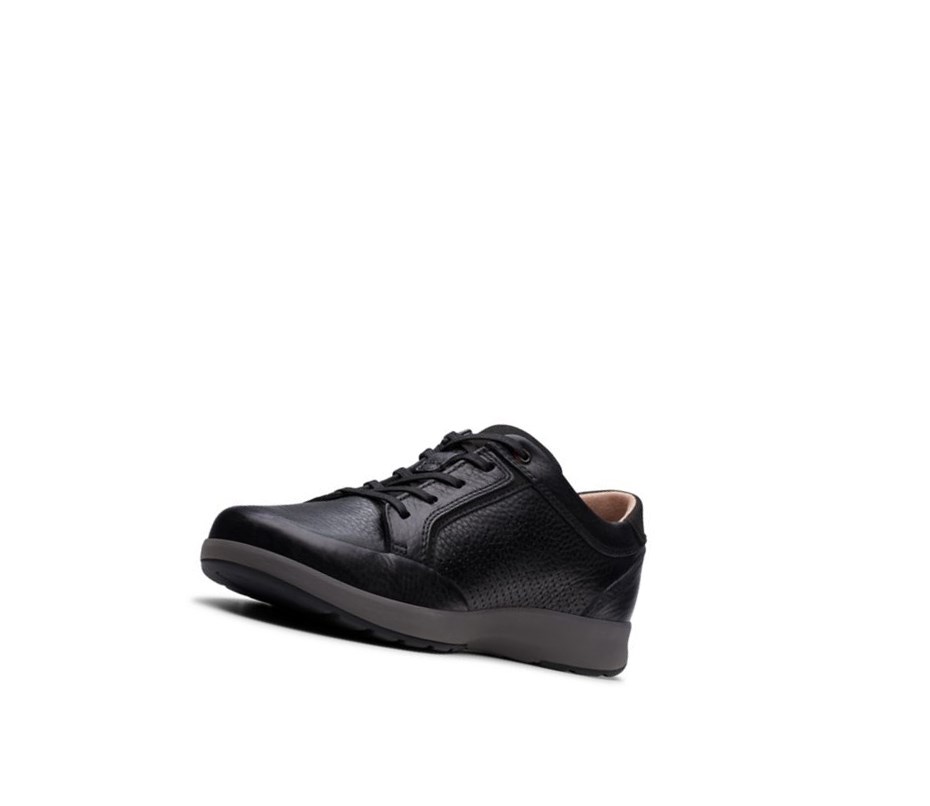 Homme Baskets Clarks Un Trail Form Cuir Noir - france OAL-97723914