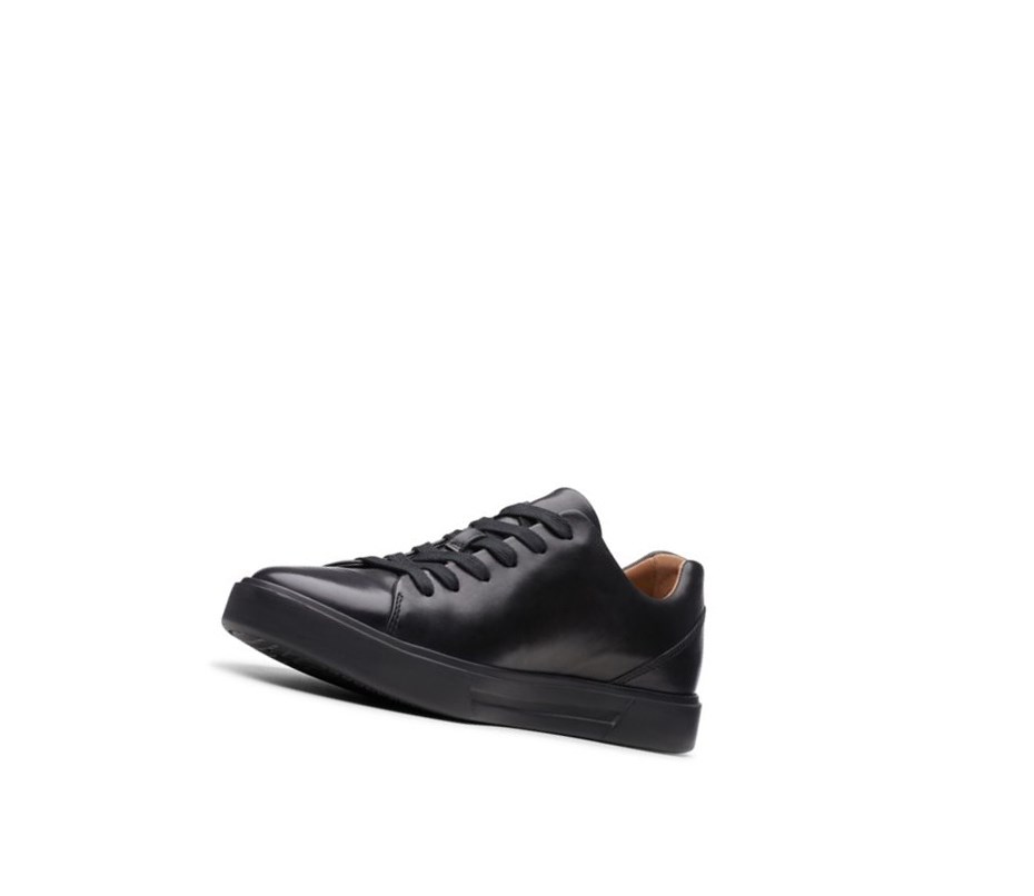 Homme Baskets Clarks Un Costa Dentelle Cuir Noir - france IDE-32057452