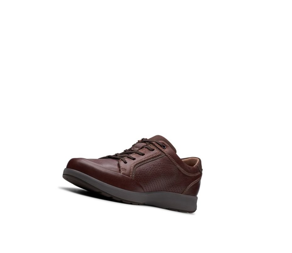 Homme Baskets Clarks Un Trail Form Cuir Marron Foncé - france HGF-63750996