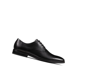 Homme Chaussures de Marche Clarks Stanford Walk Cuir Larges Fit Noir - france NPZ-05164046