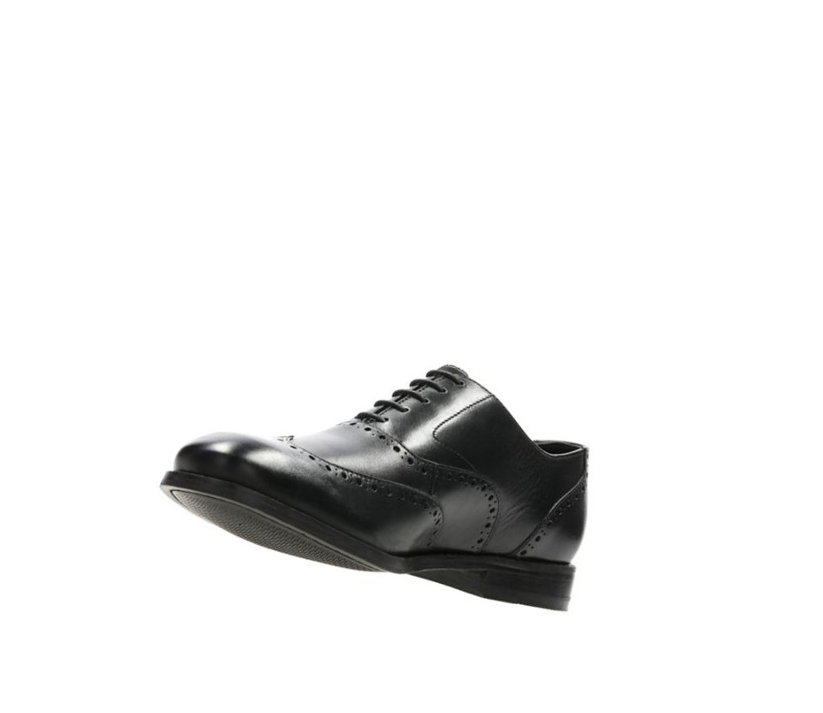 Homme Chaussures de Marche Clarks Edward Walk Cuir Noir - france QTQ-06257017