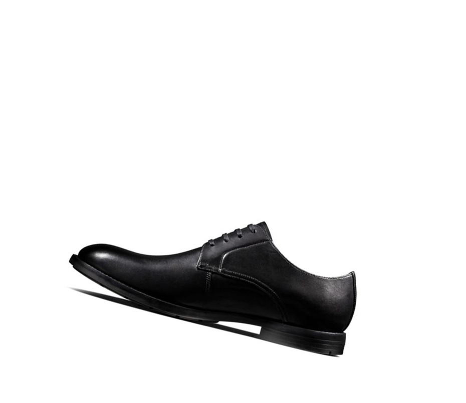 Homme Chaussures de Marche Clarks Ronnie Walk Cuir Noir - france KPD-90755528