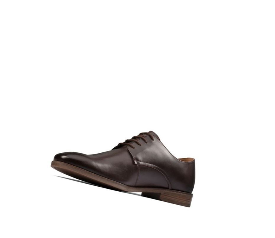 Homme Chaussures de Marche Clarks Stanford Walk Cuir Marron Foncé - france MWP-17125487