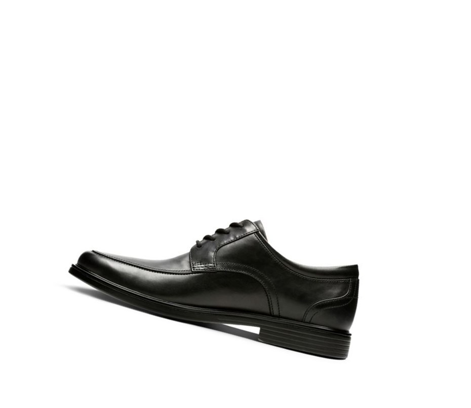 Homme Chaussures de Marche Clarks Un Aldric Park Cuir Noir - france TME-21377214