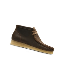 Homme Wallabee Clarks Originale Cuir Marron Foncé - france DOX-21376758