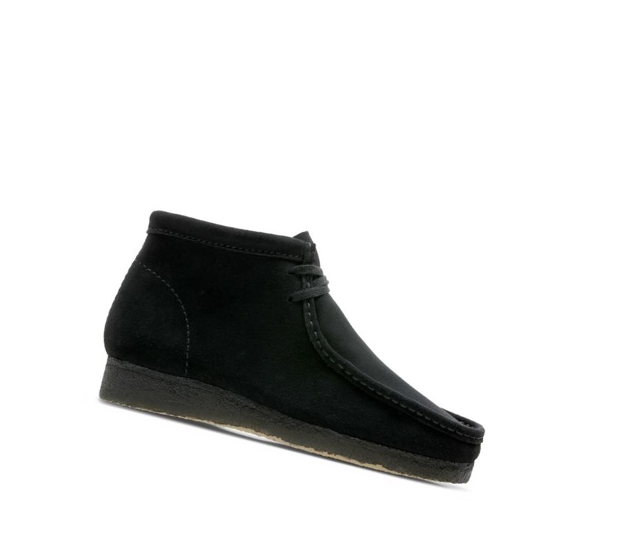 Homme Wallabee Clarks Originale Daim Noir - france GCS-64387035