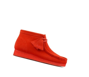 Homme Wallabee Clarks Originale Daim Rouge - france WAB-23732309