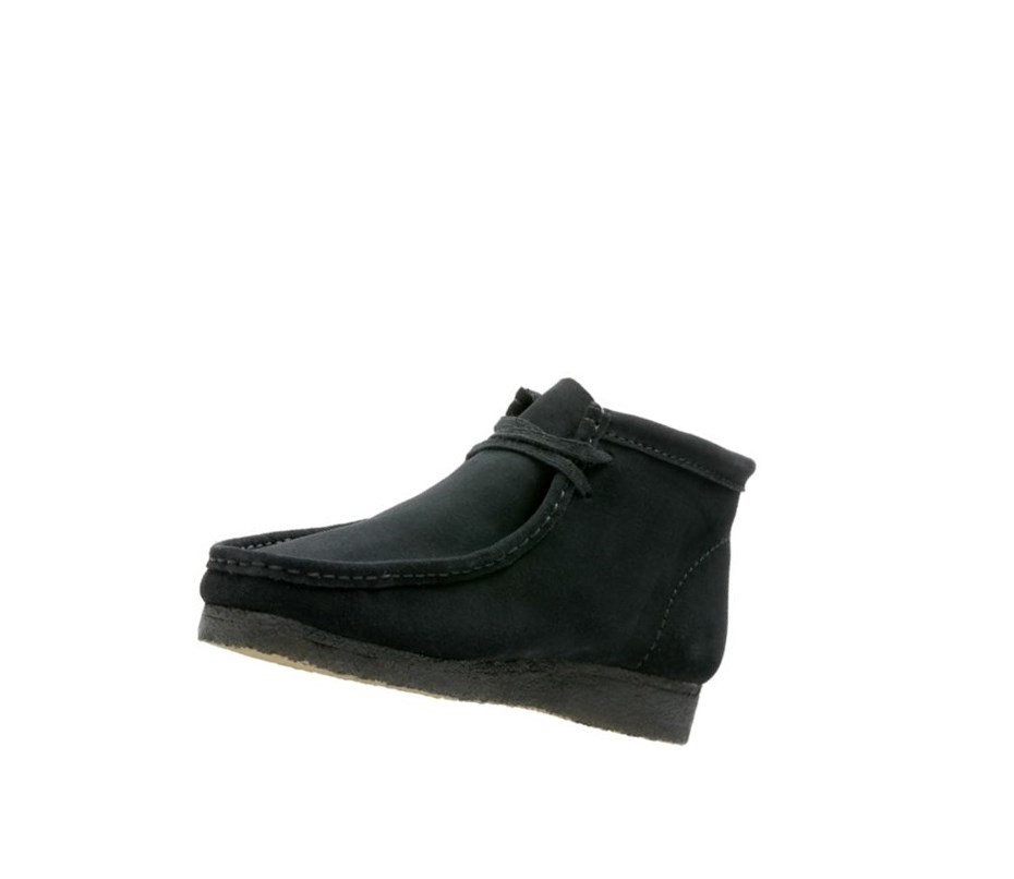 Homme Wallabee Clarks Originale Daim Noir - france GCS-64387035