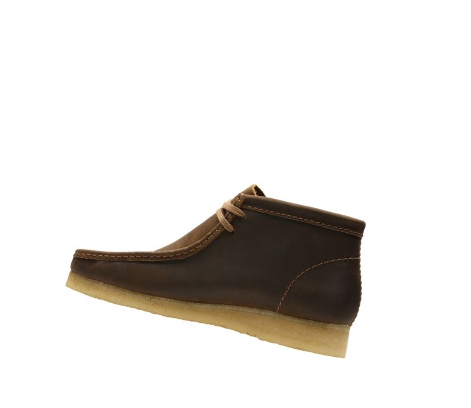 Homme Wallabee Clarks Originale Cuir Marron Foncé - france DOX-21376758